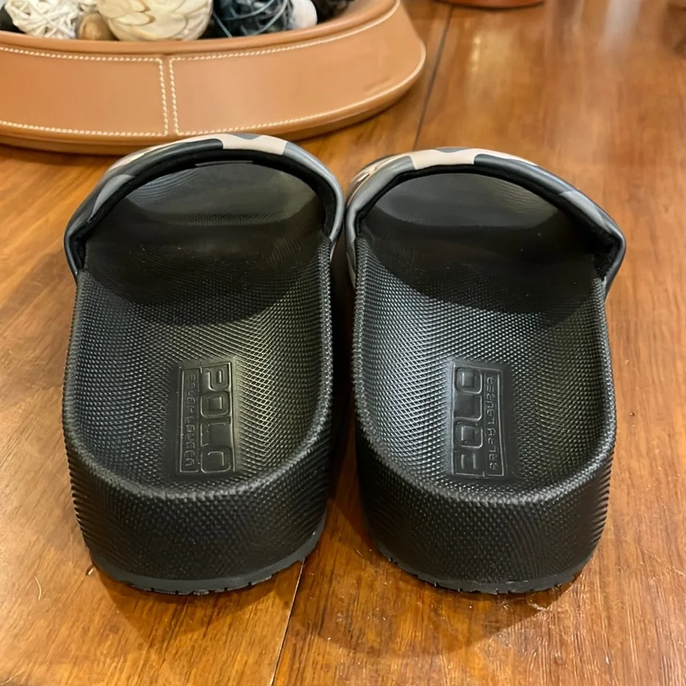Polo Ralph Lauren Cayson Camo Skull black slides sandals shoes new Mens sizes_9